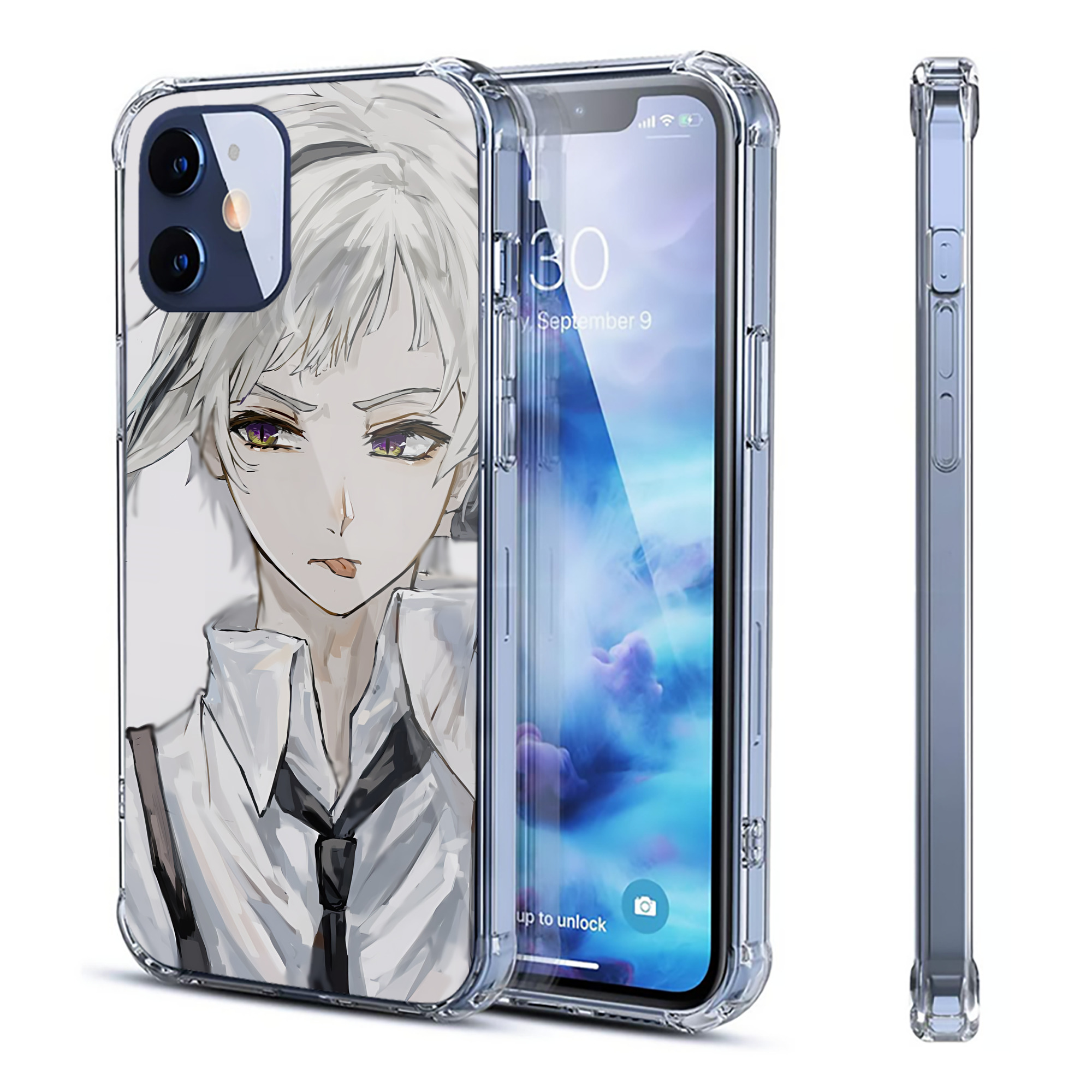 （画像用） 文豪ストレイドッグス Bungo Stray Dogs 【iPhone 12シリーズ対応】透明スマホケース（クリアソフトケース）